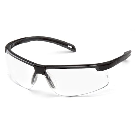 Pyramex Ever-Lite, Safety Glasses, Anti-Scratch, Clear Lens, Black Frame, Half-Frame SB8610D